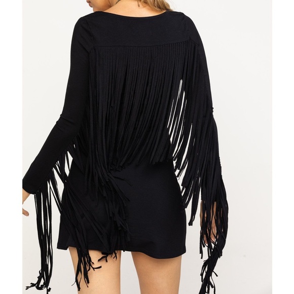 Idyllwind “I Feel Like Dancing” Black Fringe Dress - Picture 2 of 5
